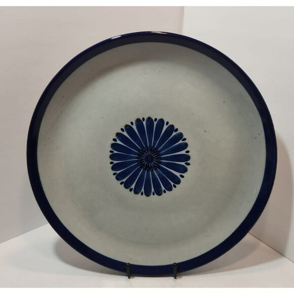 Vtg Ken Edwards El Palomar Guadalajara Blue 14" Chop Plate/Round Platter Signed - Picture 1 of 13